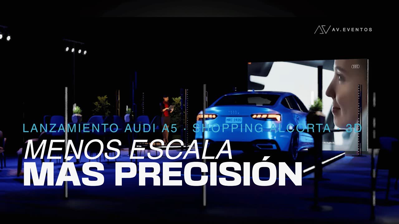 Recorrido 3D de un lanzamiento de auto en una terraza